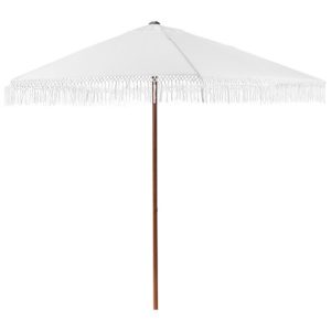 Parasol ogrodowy 258 cm stal biały 802911