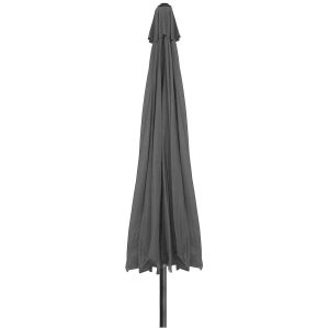 Parasol ogrodowy 410 cm składany, z korbką duży wodoodporny ciemnoszary 551374
