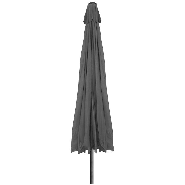 Parasol ogrodowy 410 cm składany, z korbką duży wodoodporny ciemnoszary 551374