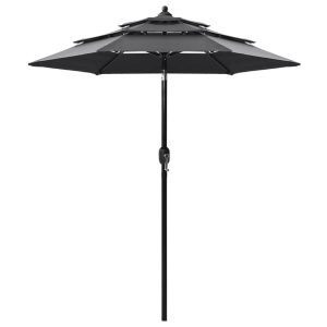 Parasol ogrodowy Antracyt 2 m vidaXL 593813 Parasol ogrodowy Antracyt 2 m vidaXL 593813