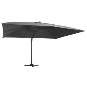 Parasol ogrodowy Antracyt 400 x 300 cm (7 x 5 cm) vidaXL 591814 Parasol ogrodowy Antracyt 400 x 300 cm (7 x 5 cm) vidaXL 591814