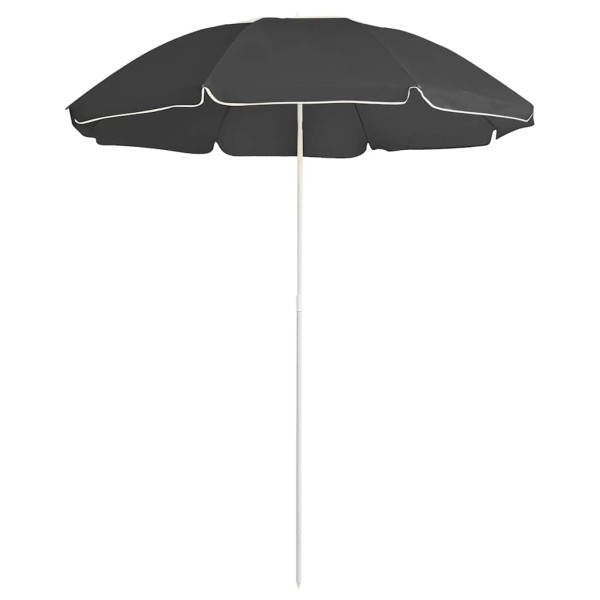 Parasol Ogrodowy Antracytowy Na Słupku Składany Na Taras Ogród 180 cm 938847