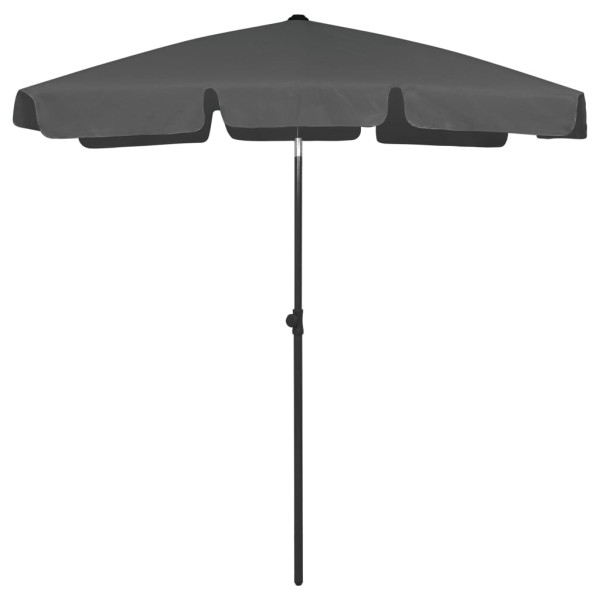 Parasol Ogrodowy Antracytowy Na Słupku Składany Na Taras Ogród 180x120 cm 943500