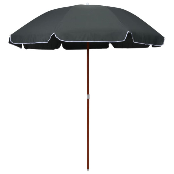 Parasol Ogrodowy Antracytowy Na Słupku Składany Na Taras Ogród 240 cm 938920