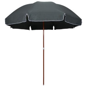 Parasol Ogrodowy Antracytowy Na Słupku Składany Na Taras Ogród 300 cm 938859 Parasol Ogrodowy Antracytowy Na Słupku Składany Na Taras Ogród 300 cm 938859