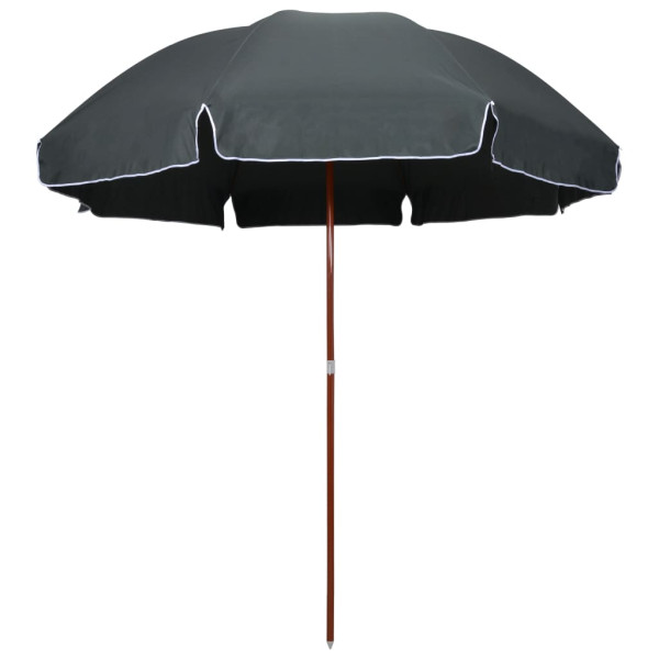 Parasol Ogrodowy Antracytowy Na Słupku Składany Na Taras Ogród 300 cm 938859