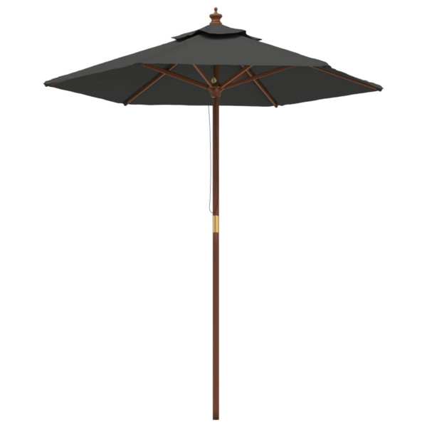 Parasol Ogrodowy Antracytowy Na Słupku Składany Na Taras Ogród Balkon 945042