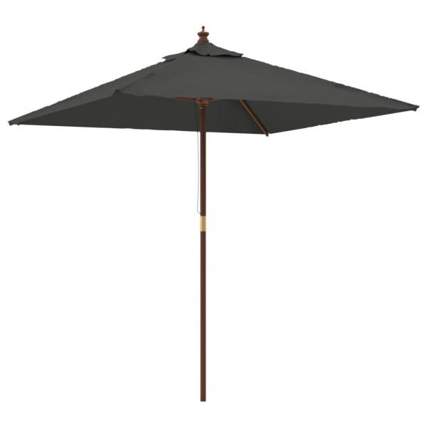 Parasol Ogrodowy Antracytowy Na Słupku Składany Na Taras Ogród Balkon 945839