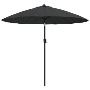 Parasol Ogrodowy Antracytowy Składany Na Słupku Na Taras Ogród Balkon 270 945865 Parasol Ogrodowy Antracytowy Składany Na Słupku Na Taras Ogród Balkon 270 945865