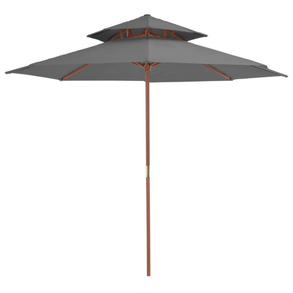 Parasol Ogrodowy Antracytowy Składany Na Słupku Na Taras Ogród Balkon 270 940624