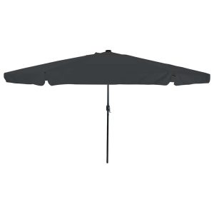 Parasol Ogrodowy Antracytowy Składany Na Słupku Na Taras Ogród Balkon 938904 Parasol Ogrodowy Antracytowy Składany Na Słupku Na Taras Ogród Balkon 938904