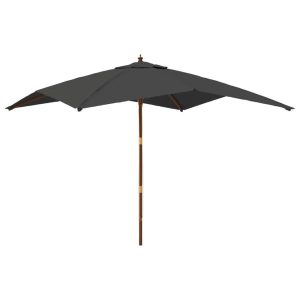 Parasol Ogrodowy Antracytowy Składany Na Słupku Na Taras Ogród Balkon 938878 Parasol Ogrodowy Antracytowy Składany Na Słupku Na Taras Ogród Balkon 938878