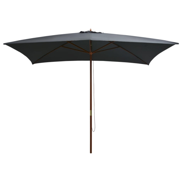Parasol Ogrodowy Antracytowy Składany Na Słupku Na Taras Ogród Balkon 942669