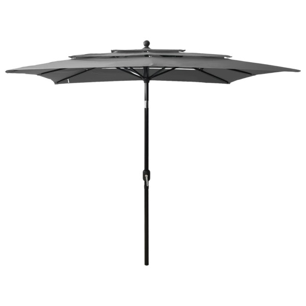 Parasol Ogrodowy Antracytowy Składany Na Słupku Na Taras Ogród Balkon 945783