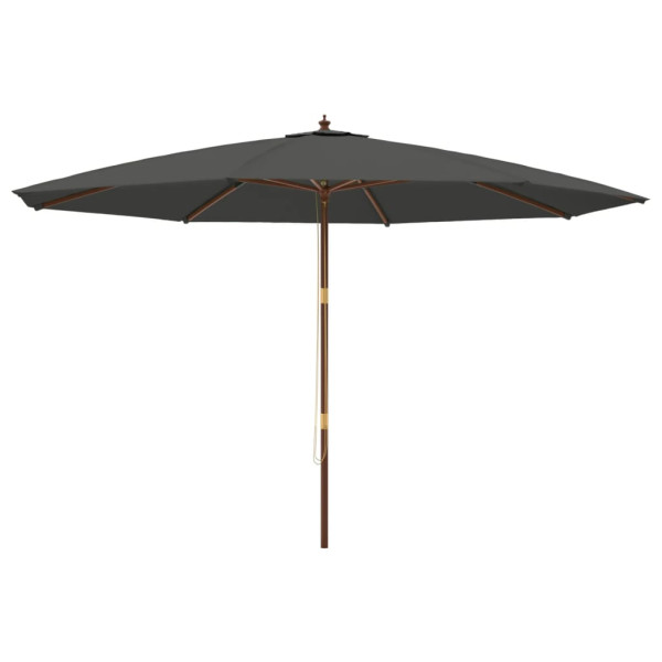 Parasol Ogrodowy Antracytowy z Podstawą Składany Na Taras Balkon 400x273 cm 939053