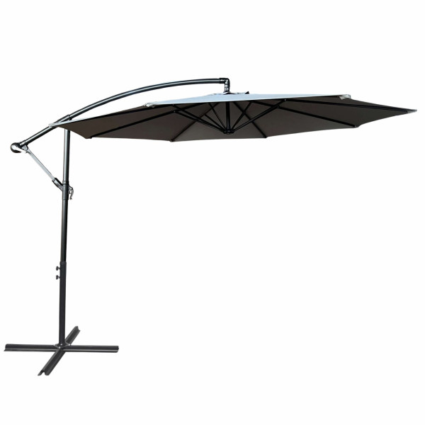 Parasol ogrodowy ASTER UV jasnoszarym 300x300x45 cm 301793