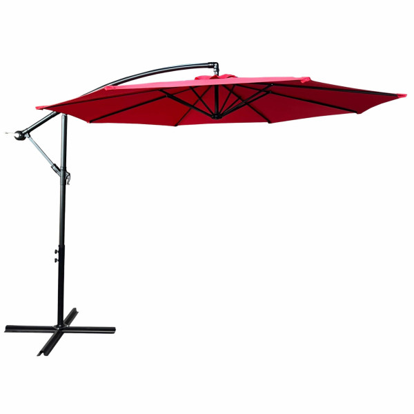 Parasol ogrodowy ASTER UV w kolorze czerwonym 300x300x245cm 301637