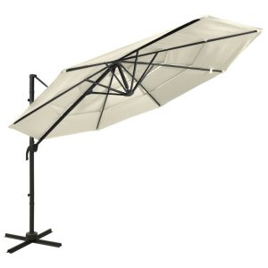 Parasol ogrodowy Beż vidaXL 593832