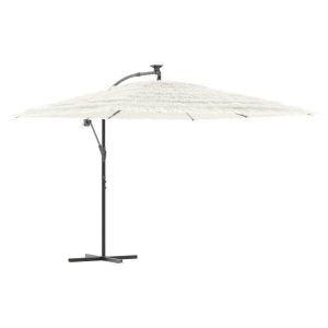 Parasol ogrodowy Biały 290 x 290 x 238 cm vidaXL 591773 Parasol ogrodowy Biały 290 x 290 x 238 cm vidaXL 591773