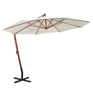 Parasol ogrodowy Biały 3.5 x 2.9 m vidaXL 594061 Parasol ogrodowy Biały 3.5 x 2.9 m vidaXL 594061