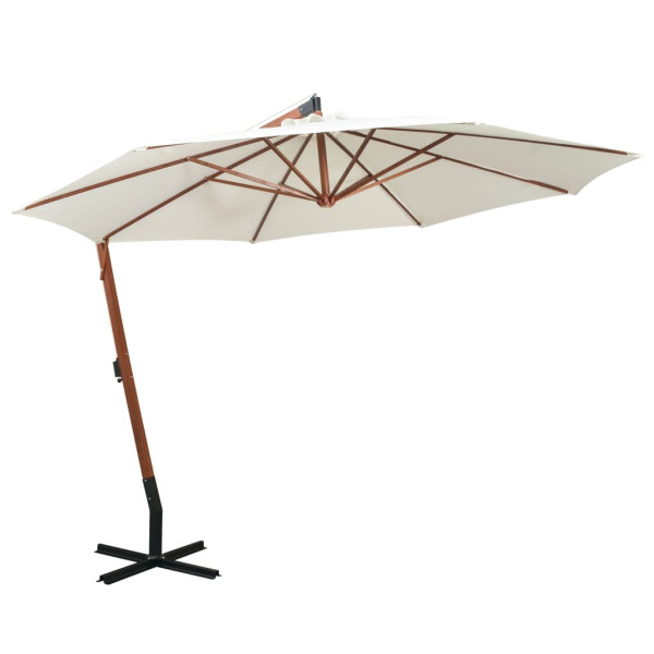Parasol ogrodowy Biały 3.5 x 2.9 m vidaXL 594061
