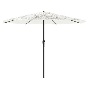 Parasol ogrodowy Biały 388 x 388 x 248 cm vidaXL 591830 Parasol ogrodowy Biały 388 x 388 x 248 cm vidaXL 591830