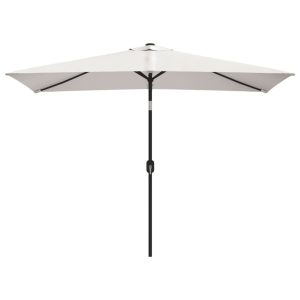 Parasol Ogrodowy Biały Składany Na Słupku Na Taras Ogród Balkon 200×300 cm 940714 Parasol Ogrodowy Biały Składany Na Słupku Na Taras Ogród Balkon 200×300 cm 940714