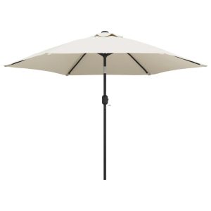 Parasol Ogrodowy Biały Składany Na Słupku Na Taras Ogród Balkon 3 m 940621 Parasol Ogrodowy Biały Składany Na Słupku Na Taras Ogród Balkon 3 m 940621