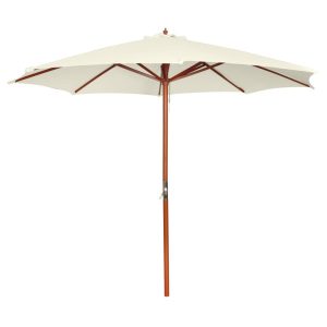 Parasol Ogrodowy Biały Składany Na Słupku Na Taras Ogród Balkon 300 x 258 939052 Parasol Ogrodowy Biały Składany Na Słupku Na Taras Ogród Balkon 300 x 258 939052
