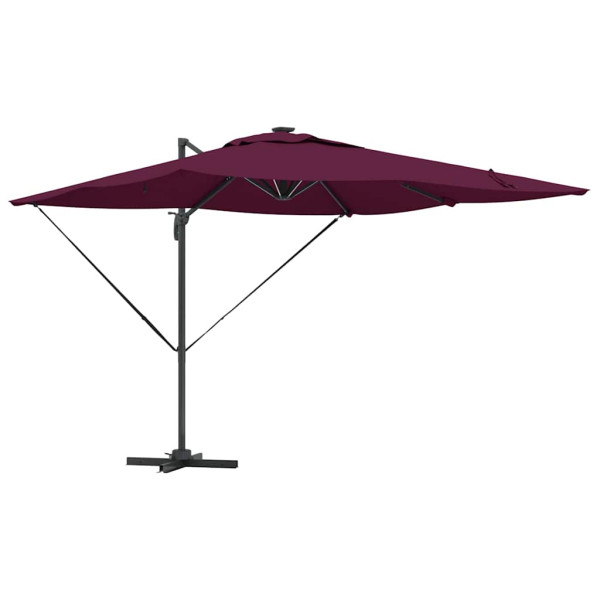 Parasol Ogrodowy Bordowy 286 x 285 x 270 cm Aluminium 938880