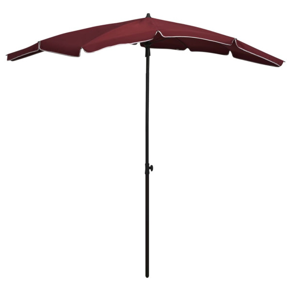 Parasol Ogrodowy Bordowy Na Słupku Składany Na Taras Ogród 200x130 cm 938979