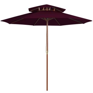 Parasol Ogrodowy Bordowy Składany Na Słupku Na Taras Ogród Balkon 270 cm 940678 Parasol Ogrodowy Bordowy Składany Na Słupku Na Taras Ogród Balkon 270 cm 940678