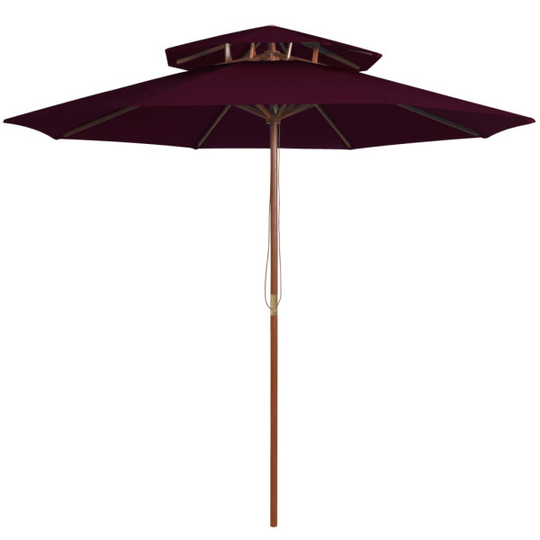 Parasol Ogrodowy Bordowy Składany Na Słupku Na Taras Ogród Balkon 270 cm 940678