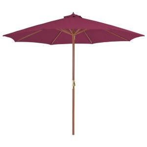 Parasol Ogrodowy Bordowy Składany Na Słupku Na Taras Ogród Balkon 300 cm 938971 Parasol Ogrodowy Bordowy Składany Na Słupku Na Taras Ogród Balkon 300 cm 938971