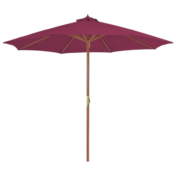 Parasol Ogrodowy Bordowy Składany Na Słupku Na Taras Ogród Balkon 300 cm 938971