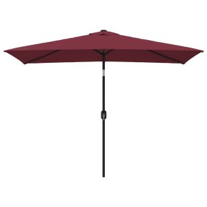 Parasol Ogrodowy Bordowy Składany Na Słupku Na Taras Ogród Balkon 300 x 200 940697 Parasol Ogrodowy Bordowy Składany Na Słupku Na Taras Ogród Balkon 300 x 200 940697