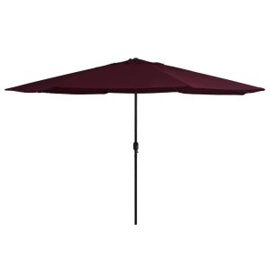 Parasol Ogrodowy Bordowy Składany Na Słupku Na Taras Ogród Balkon 390 cm 938910 Parasol Ogrodowy Bordowy Składany Na Słupku Na Taras Ogród Balkon 390 cm 938910
