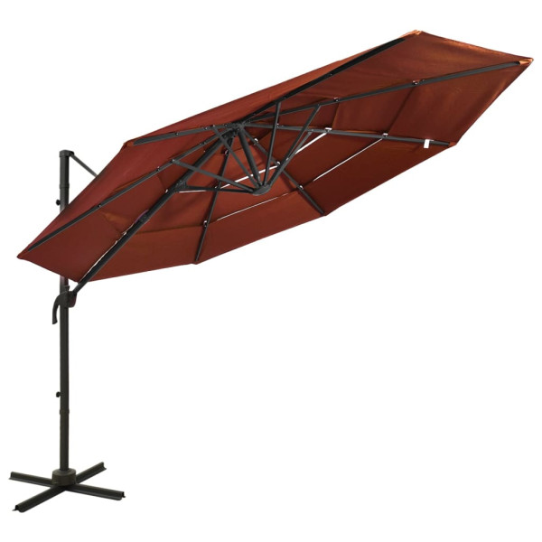 Parasol ogrodowy Brąz vidaXL 593859