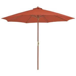 Parasol ogrodowy Brąz vidaXL 591581 Parasol ogrodowy Brąz vidaXL 591581