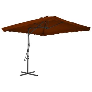 Parasol ogrodowy Brąz vidaXL 591595 Parasol ogrodowy Brąz vidaXL 591595