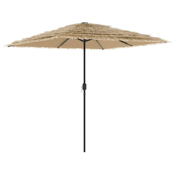 Parasol Ogrodowy Brązowy z Podstawą Składany z Oświetleniem 248x248x248 cm 945814