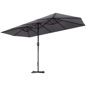 Parasol ogrodowy Castela 450 cm – Szary 938514 Parasol ogrodowy Castela 450 cm – Szary 938514