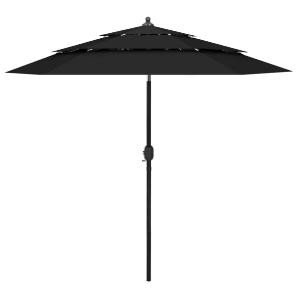 Parasol ogrodowy Czarny 2.5 m vidaXL 593789