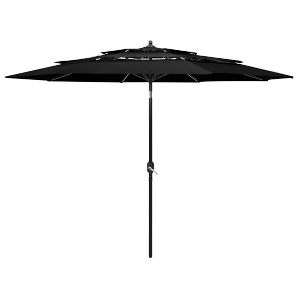 Parasol ogrodowy Czarny 3 m vidaXL 593810