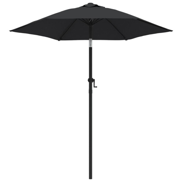 Parasol Ogrodowy Czarny Na Słupku Składany Na Taras Ogród 200 x 224 cm 939031
