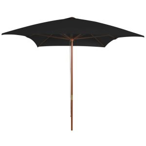 Parasol Ogrodowy Czarny Składany Na Słupku Na Taras Ogród Balkon 200×300 cm 945044 Parasol Ogrodowy Czarny Składany Na Słupku Na Taras Ogród Balkon 200×300 cm 945044
