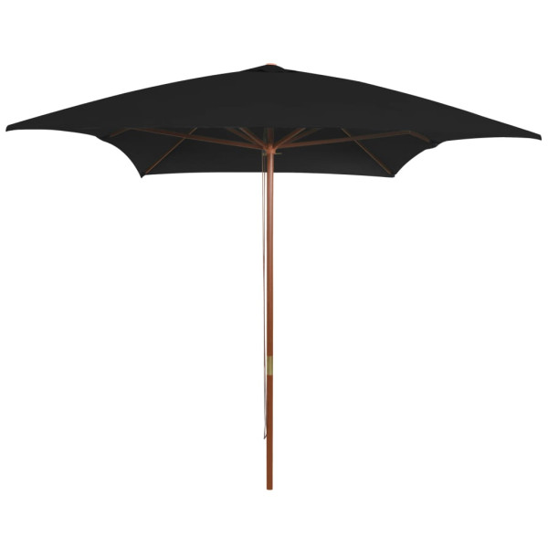 Parasol Ogrodowy Czarny Składany Na Słupku Na Taras Ogród Balkon 200x300 cm 945044