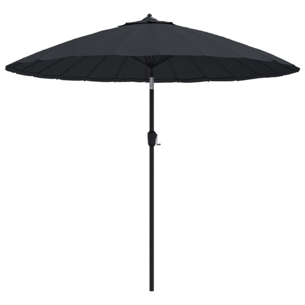 Parasol Ogrodowy Czarny Składany Na Słupku Na Taras Ogród Balkon 270 cm 945828