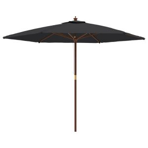 Parasol Ogrodowy Czarny Składany Na Słupku Na Taras Ogród Balkon 299×240 cm 938977 Parasol Ogrodowy Czarny Składany Na Słupku Na Taras Ogród Balkon 299×240 cm 938977