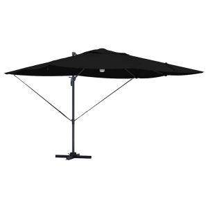 Parasol Ogrodowy Czarny Składany z Podstawą Na Taras Ogród 351 x 250 952735